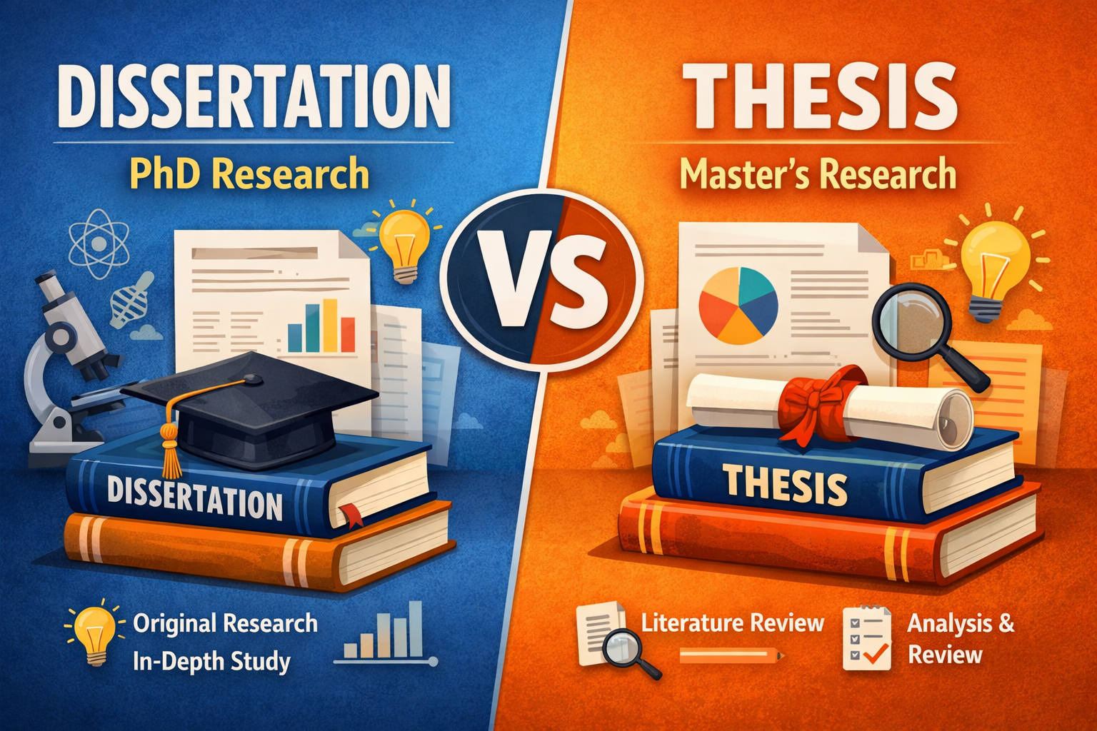 Dissertation vs thesis comparison