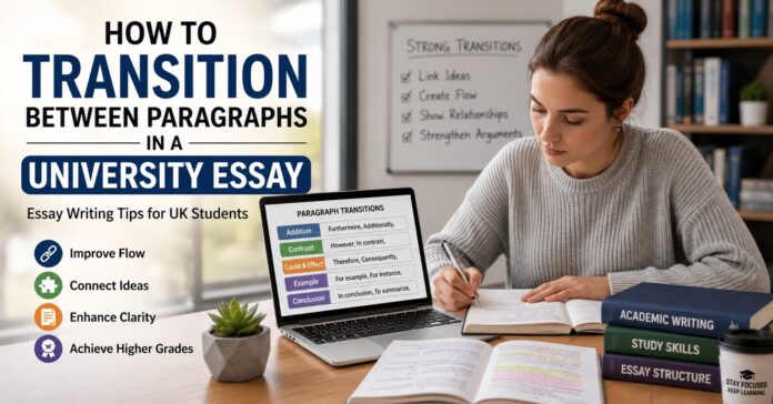 How to Transition Between Paragraphs in a University Essay